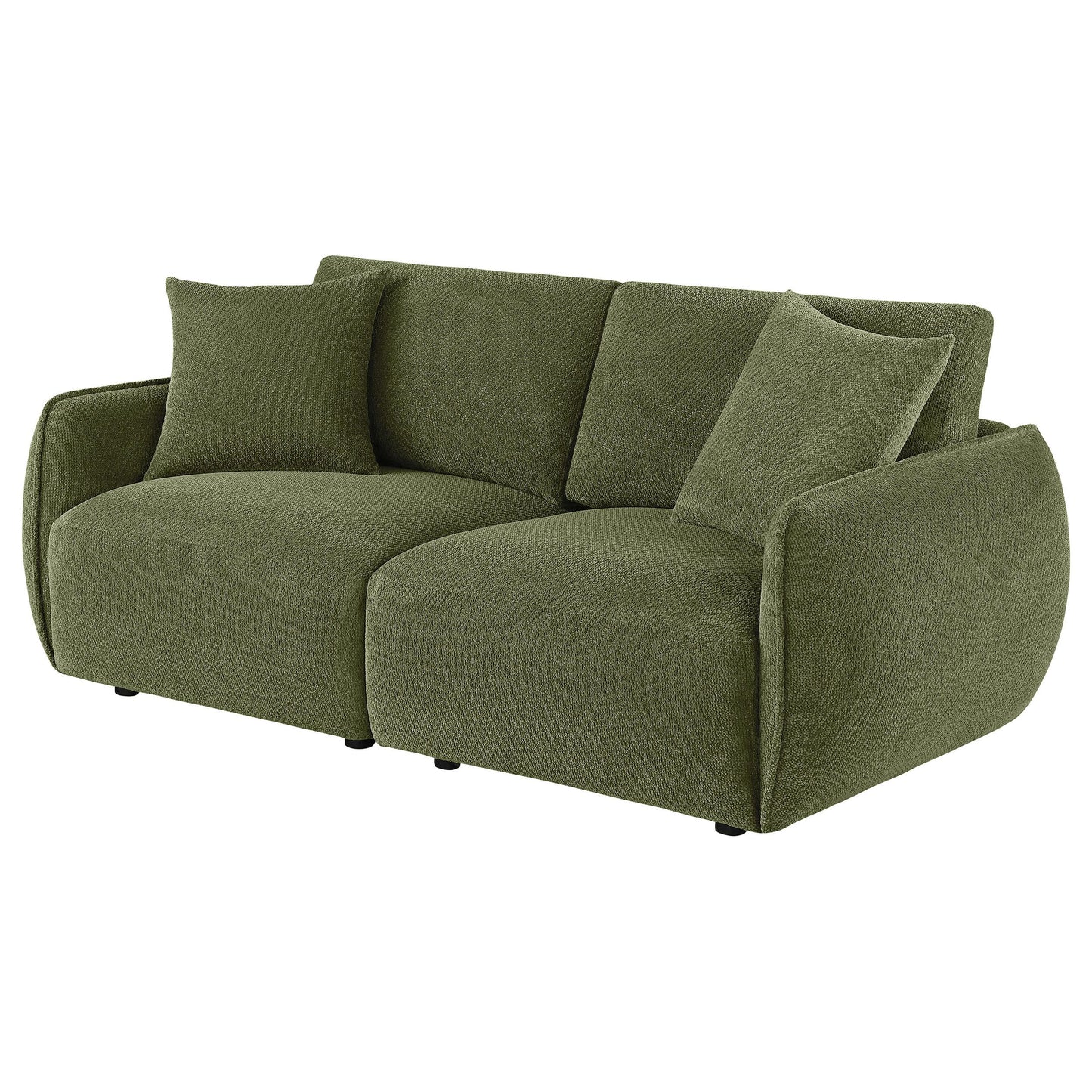  Coaster Furniture Elysia 551895-LOVE Chenille Upholstered Modular Lounge Loveseat - Green IMAGE 5