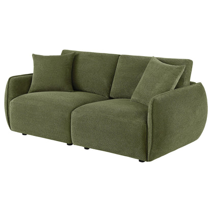  Coaster Furniture Elysia 551895-LOVE Chenille Upholstered Modular Lounge Loveseat - Green IMAGE 5