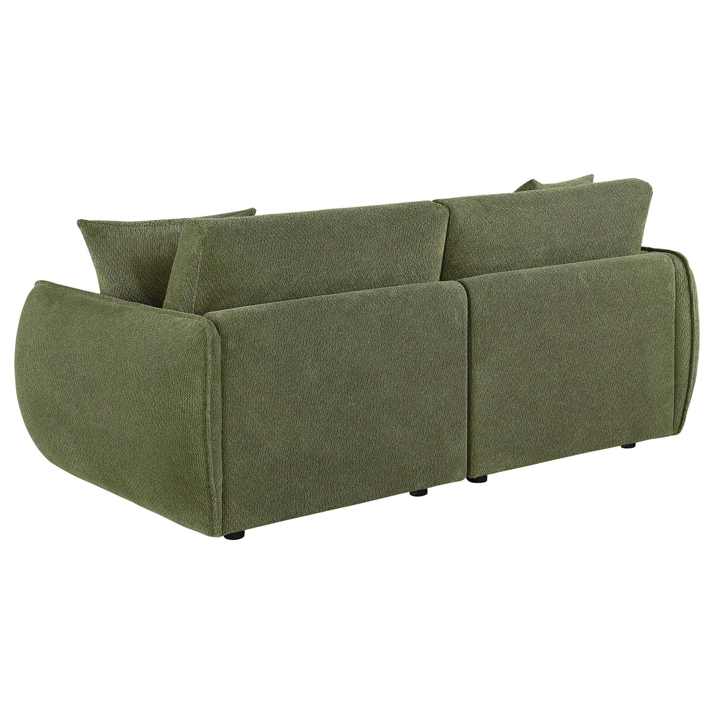  Coaster Furniture Elysia 551895-LOVE Chenille Upholstered Modular Lounge Loveseat - Green IMAGE 6