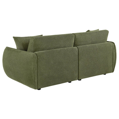  Coaster Furniture Elysia 551895-LOVE Chenille Upholstered Modular Lounge Loveseat - Green IMAGE 6