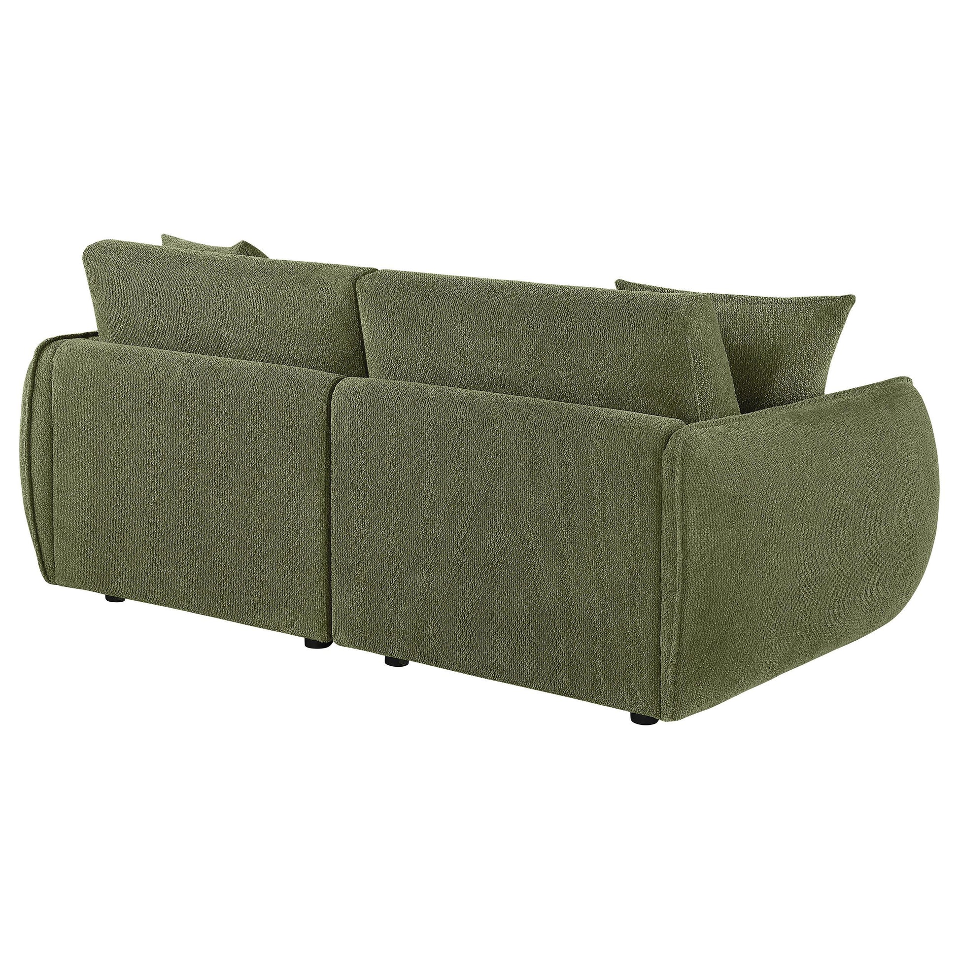  Coaster Furniture Elysia 551895-LOVE Chenille Upholstered Modular Lounge Loveseat - Green IMAGE 8