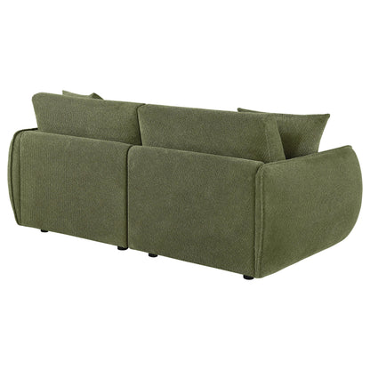  Coaster Furniture Elysia 551895-LOVE Chenille Upholstered Modular Lounge Loveseat - Green IMAGE 8