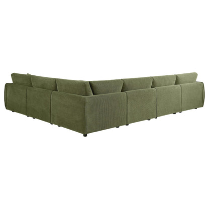  Coaster Furniture Elysia 551895-SET 6-piece Chenille Upholstered Modular Sectional Sofa - Green IMAGE 5