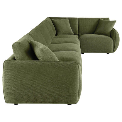  Coaster Furniture Elysia 551895-SET 6-piece Chenille Upholstered Modular Sectional Sofa - Green IMAGE 9