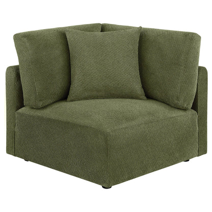  Coaster Furniture Elysia 551895-SETA 5-piece Chenille Upholstered Modular Sectional Sofa - Green IMAGE 12