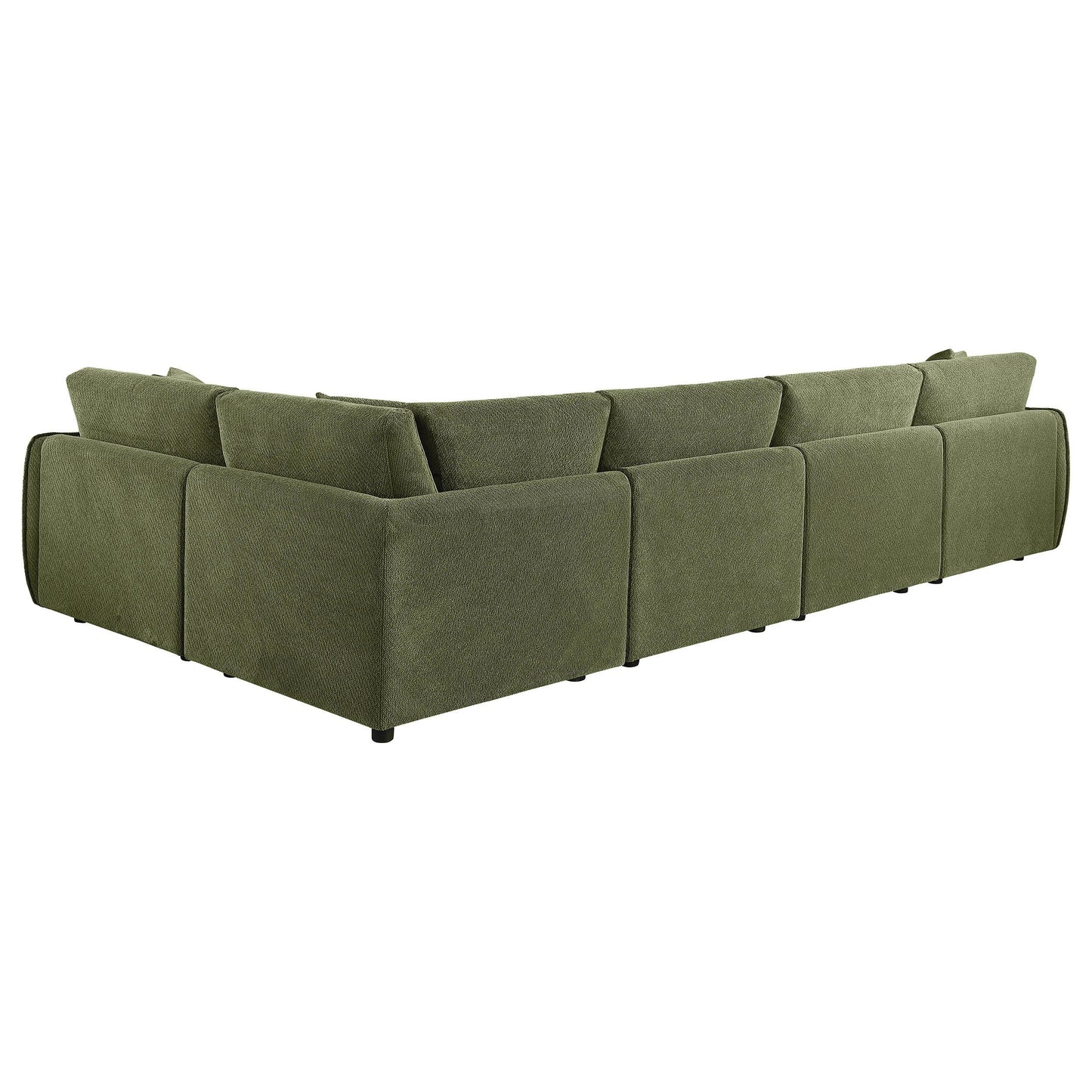  Coaster Furniture Elysia 551895-SETA 5-piece Chenille Upholstered Modular Sectional Sofa - Green IMAGE 3