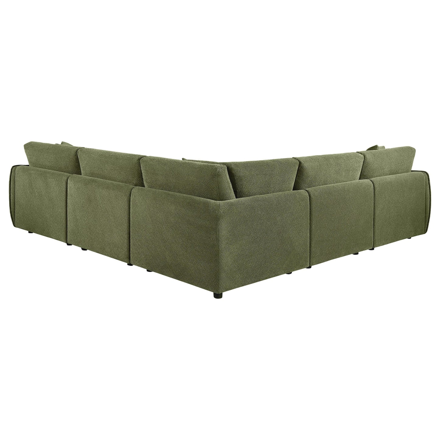  Coaster Furniture Elysia 551895-SETA 5-piece Chenille Upholstered Modular Sectional Sofa - Green IMAGE 7