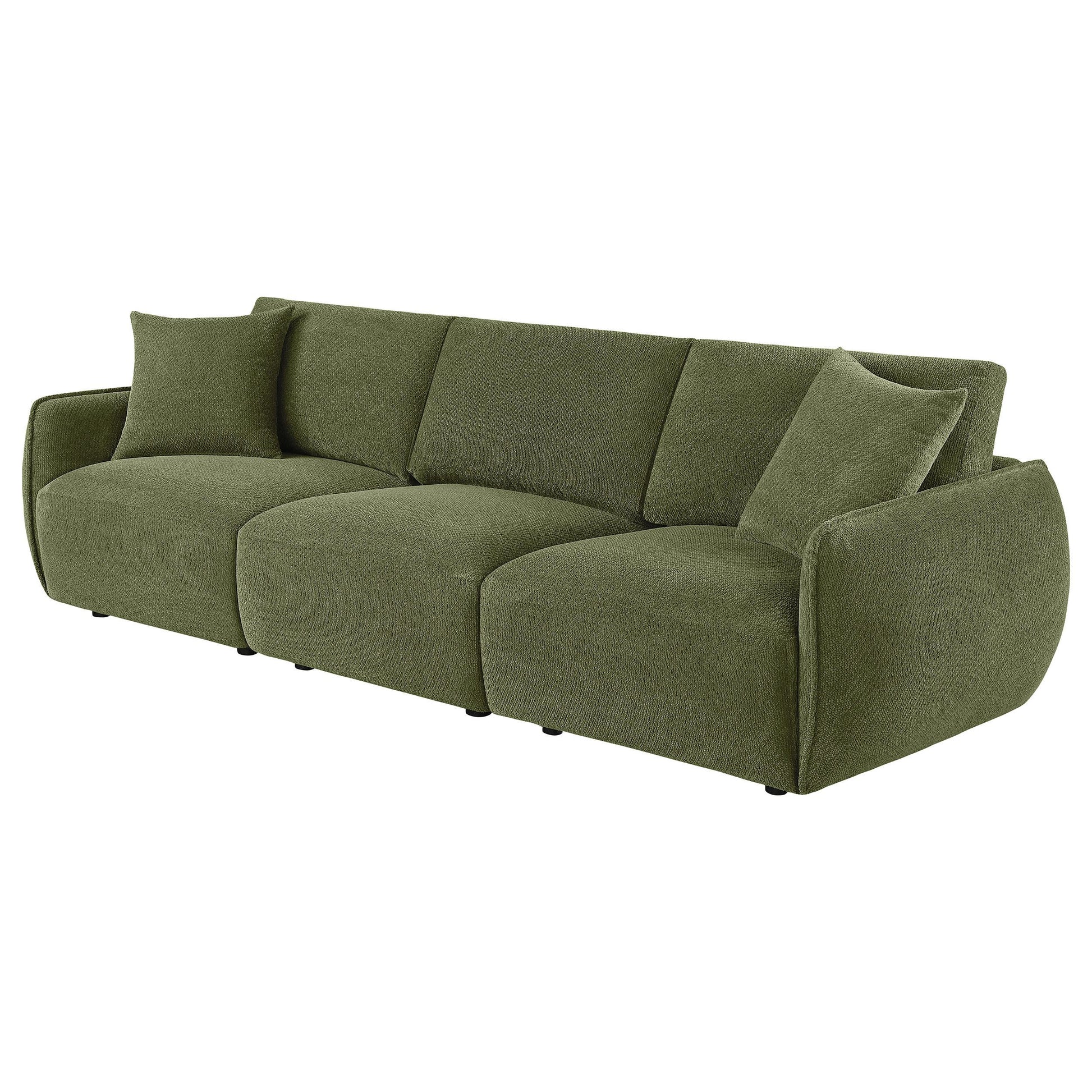  Coaster Furniture Elysia 551895-SOFA Chenille Upholstered Modular Lounge Sofa - Green IMAGE 2