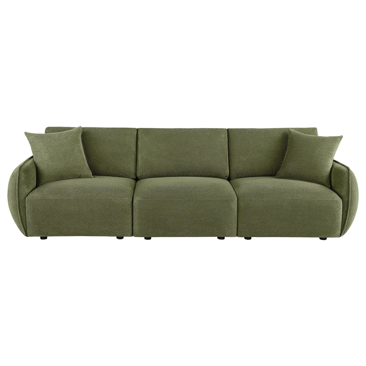  Coaster Furniture Elysia 551895-SOFA Chenille Upholstered Modular Lounge Sofa - Green IMAGE 4