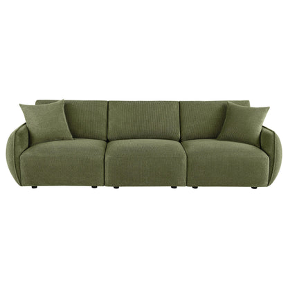  Coaster Furniture Elysia 551895-SOFA Chenille Upholstered Modular Lounge Sofa - Green IMAGE 4