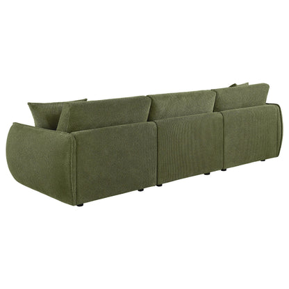  Coaster Furniture Elysia 551895-SOFA Chenille Upholstered Modular Lounge Sofa - Green IMAGE 6