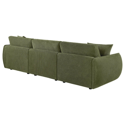  Coaster Furniture Elysia 551895-SOFA Chenille Upholstered Modular Lounge Sofa - Green IMAGE 8