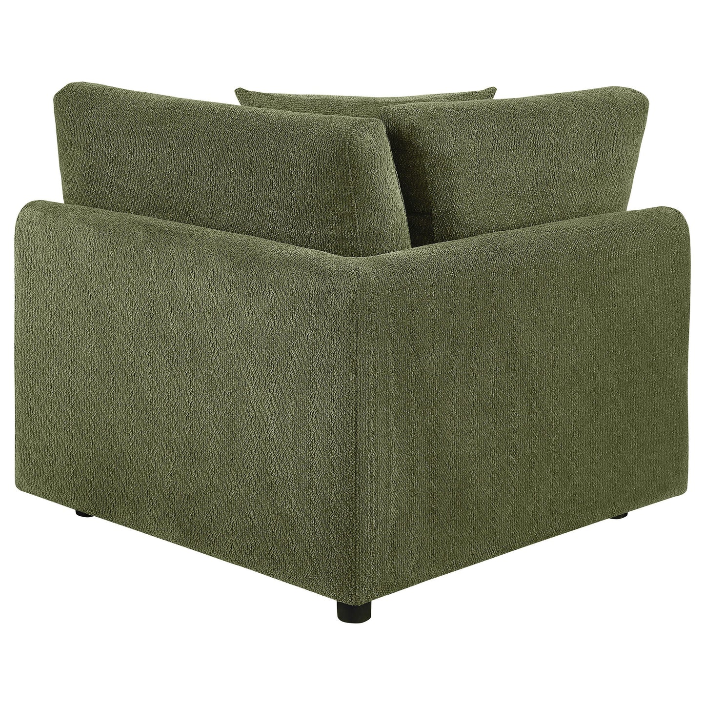  Coaster Furniture Elysia 551896 Chenille Upholstered Modular Corner Chair - Green IMAGE 1