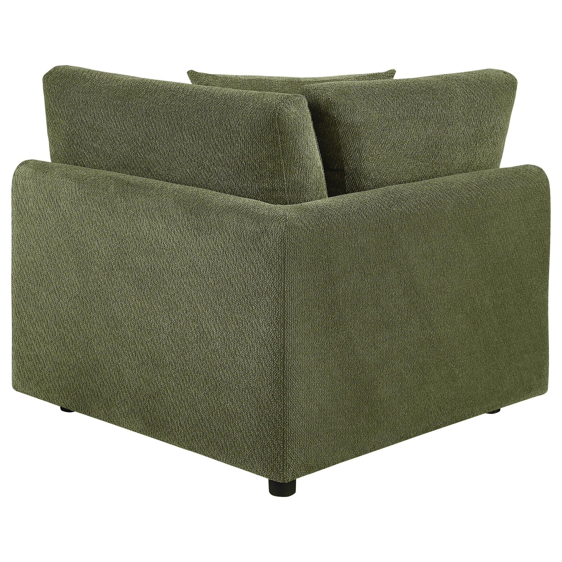  Coaster Furniture Elysia 551896 Chenille Upholstered Modular Corner Chair - Green IMAGE 1