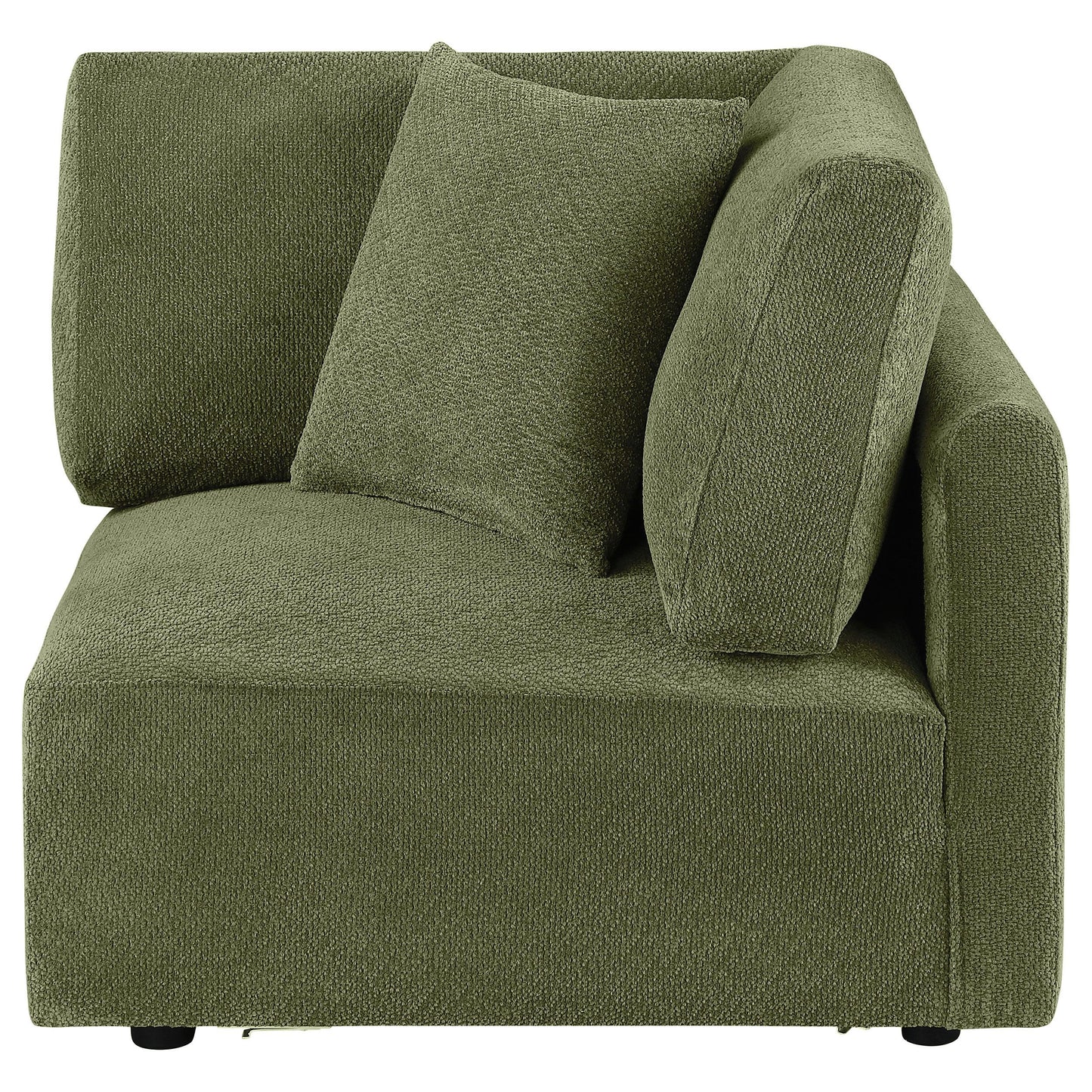  Coaster Furniture Elysia 551896 Chenille Upholstered Modular Corner Chair - Green IMAGE 2
