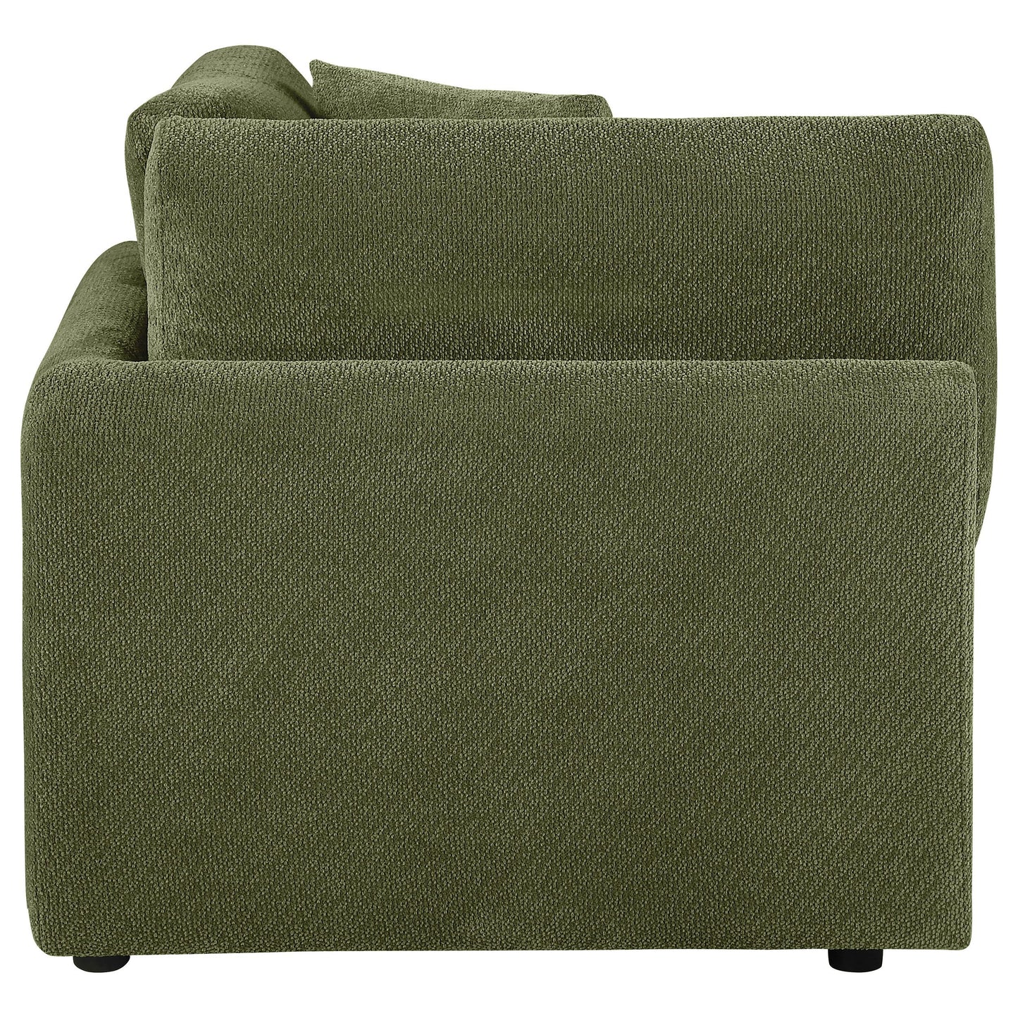  Coaster Furniture Elysia 551896 Chenille Upholstered Modular Corner Chair - Green IMAGE 4