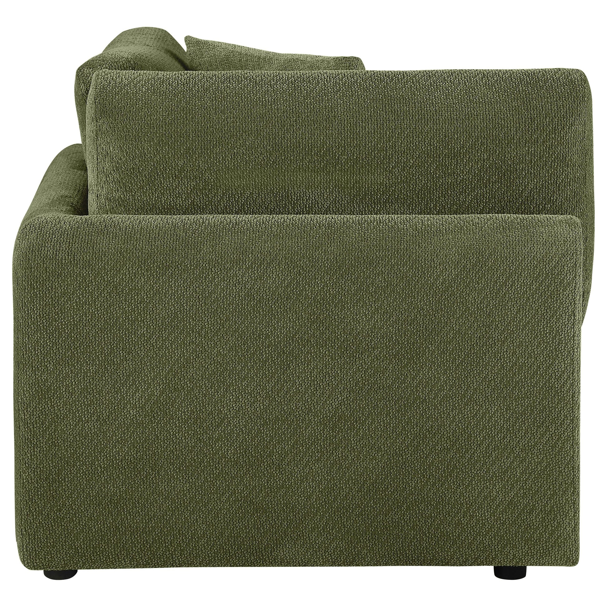  Coaster Furniture Elysia 551896 Chenille Upholstered Modular Corner Chair - Green IMAGE 4