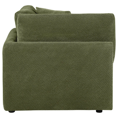  Coaster Furniture Elysia 551896 Chenille Upholstered Modular Corner Chair - Green IMAGE 4