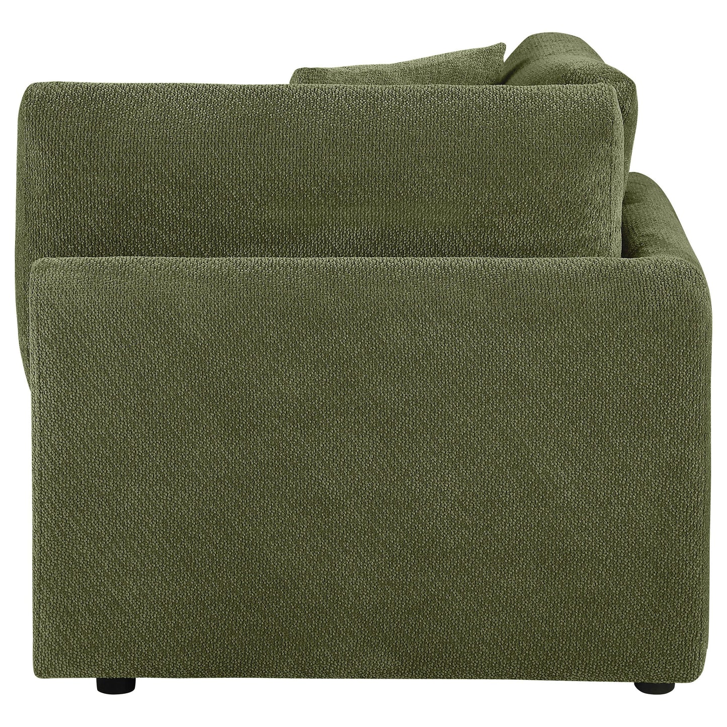  Coaster Furniture Elysia 551896 Chenille Upholstered Modular Corner Chair - Green IMAGE 5