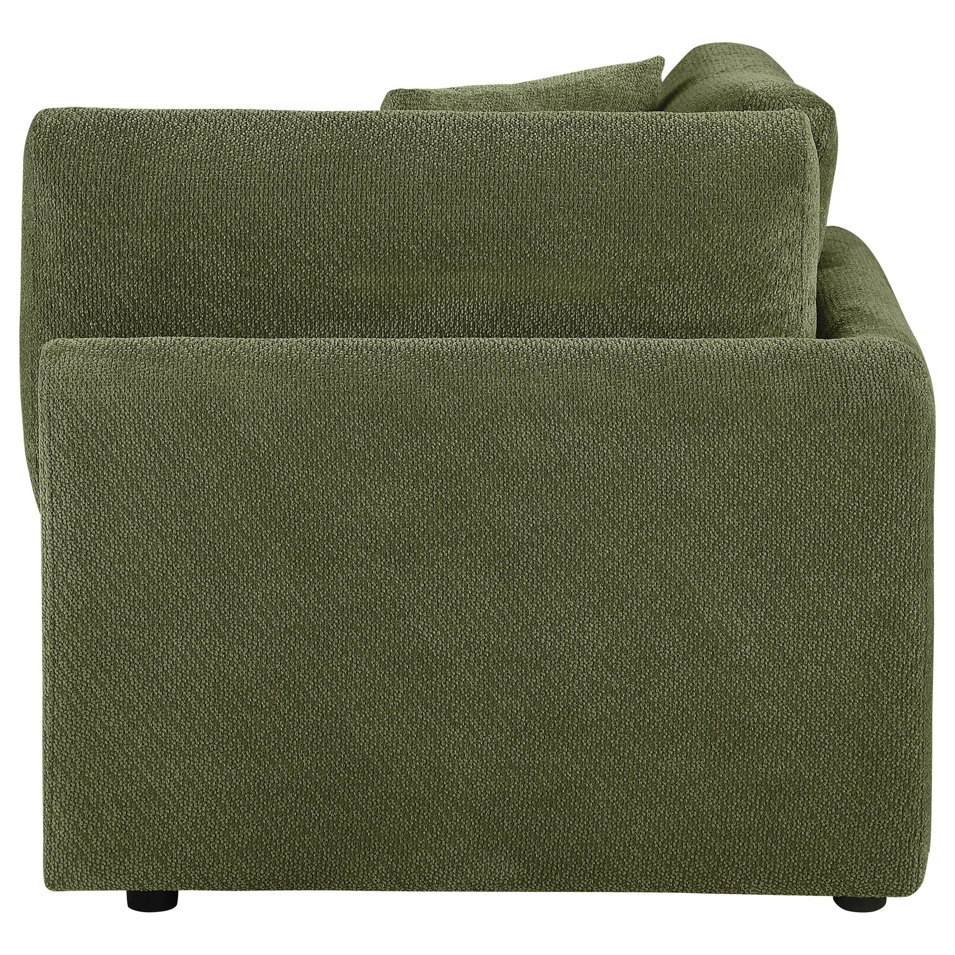  Coaster Furniture Elysia 551896 Chenille Upholstered Modular Corner Chair - Green IMAGE 5