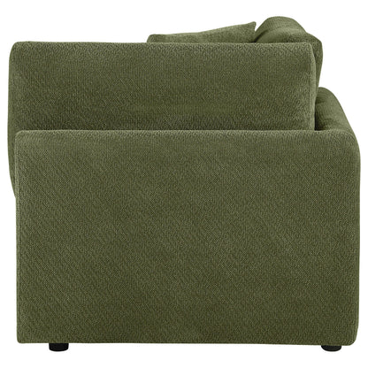  Coaster Furniture Elysia 551896 Chenille Upholstered Modular Corner Chair - Green IMAGE 5