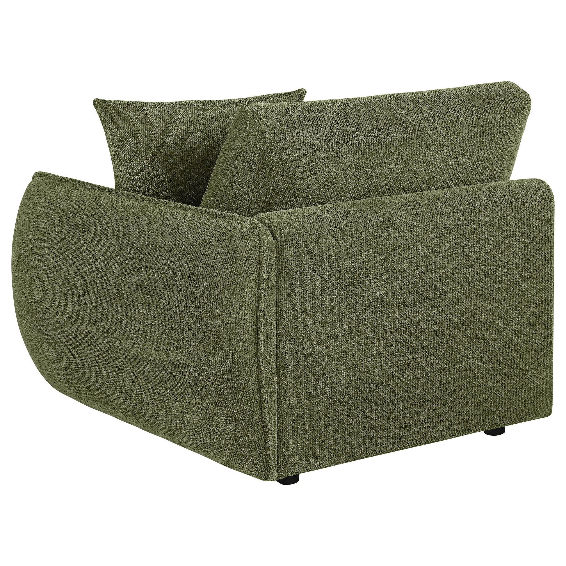  Coaster Furniture Elysia 551898RAF Chenille Upholstered Modular RAF Chair - Green IMAGE 4