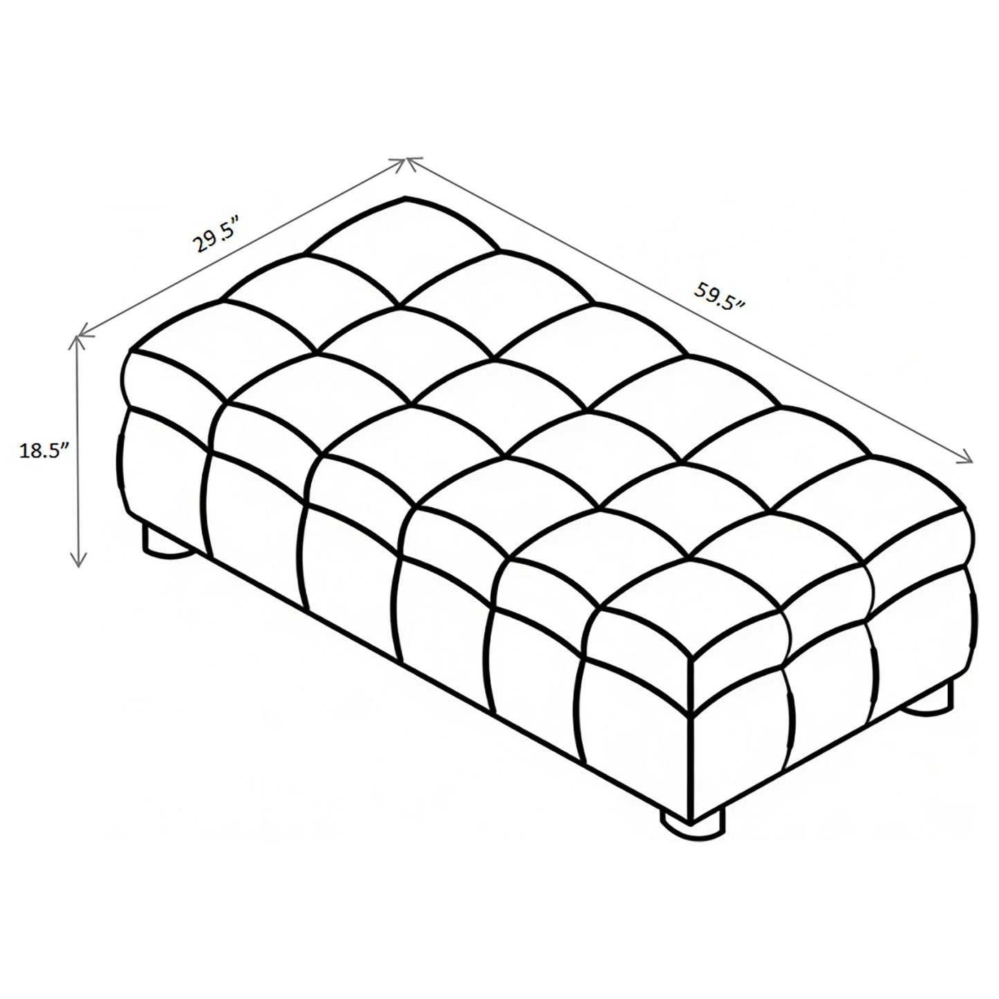  Coaster Furniture Amara 551913 Upholstered Ottoman IMAGE 5