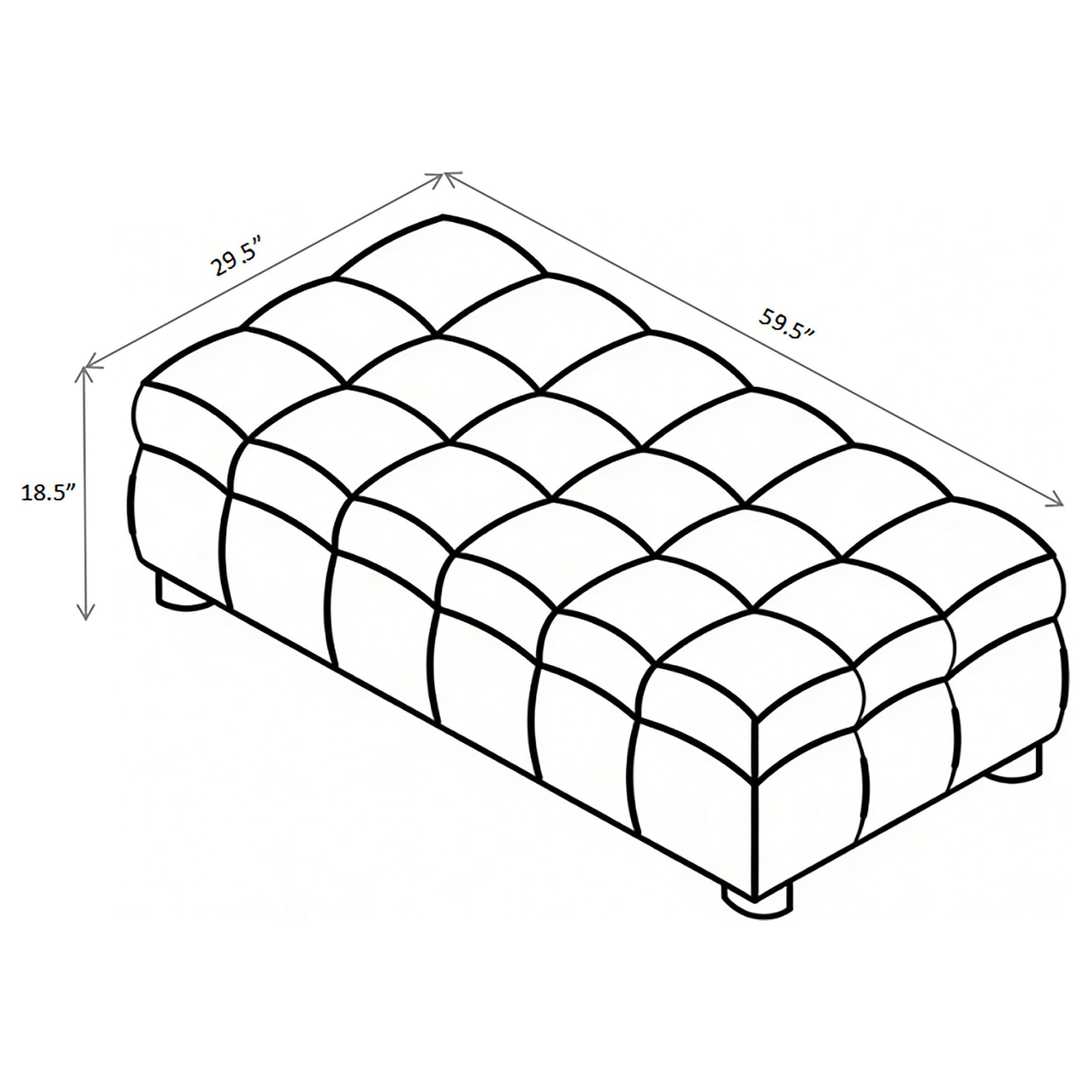  Coaster Furniture Amara 551913 Upholstered Ottoman IMAGE 5