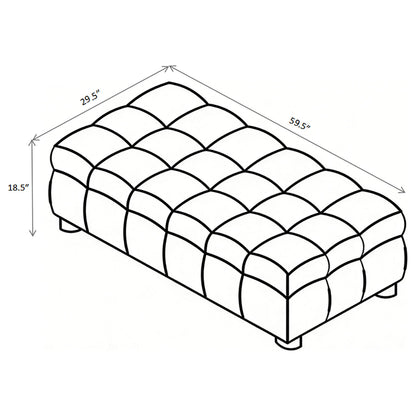  Coaster Furniture Amara 551913 Upholstered Ottoman IMAGE 5