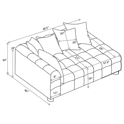  Coaster Furniture Amara 551914LAF Upholstered LAF Loveseat IMAGE 4