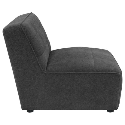  Coaster Furniture Sunny 552081 Upholstered Armless Chair - Dark Charcoal IMAGE 4