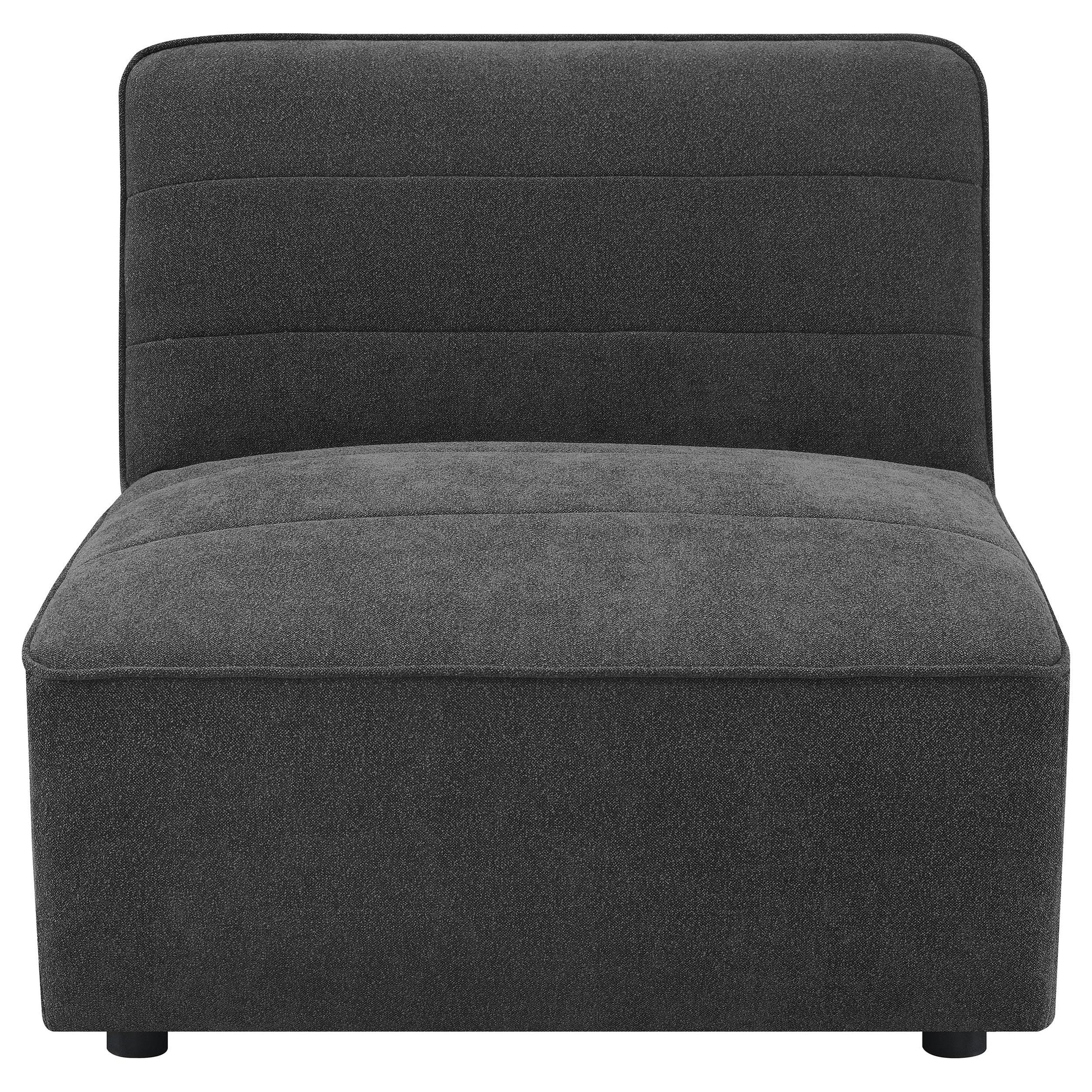  Coaster Furniture Sunny 552081 Upholstered Armless Chair - Dark Charcoal IMAGE 5