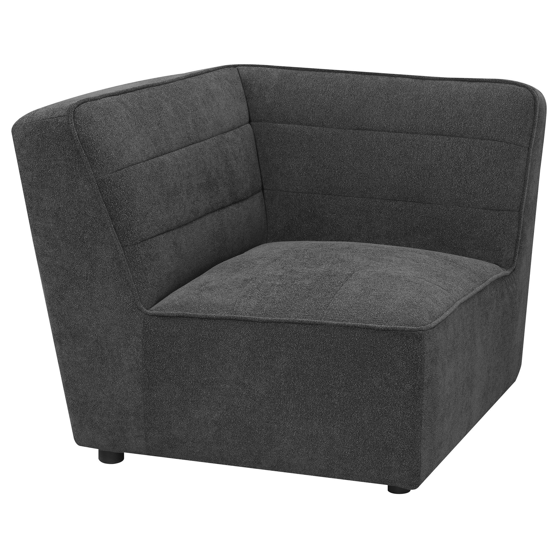 Coaster Furniture Sunny 552082 Upholstered Corner Chair - Dark Charcoal IMAGE 1