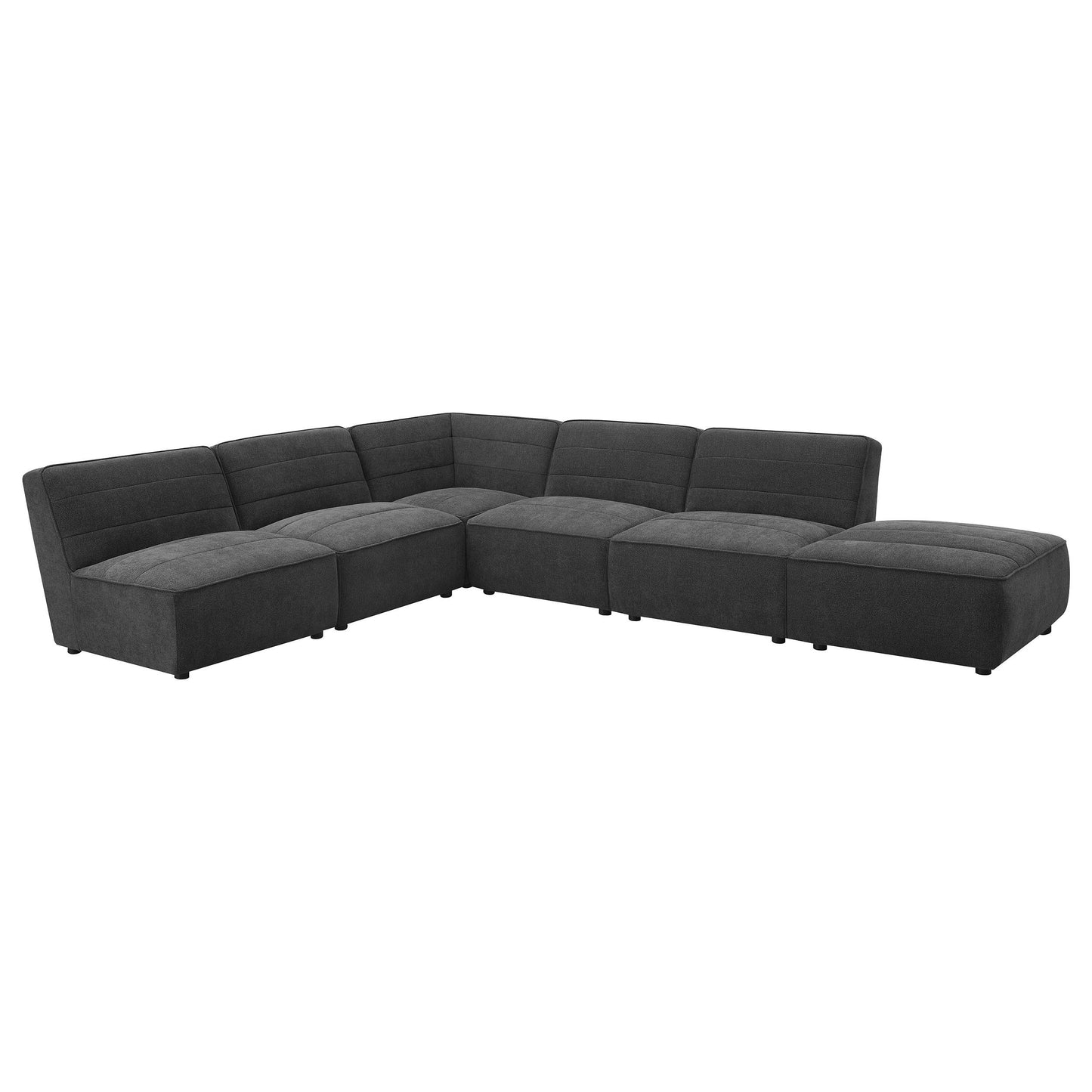  Coaster Furniture Sunny 552082 Upholstered Corner Chair - Dark Charcoal IMAGE 2