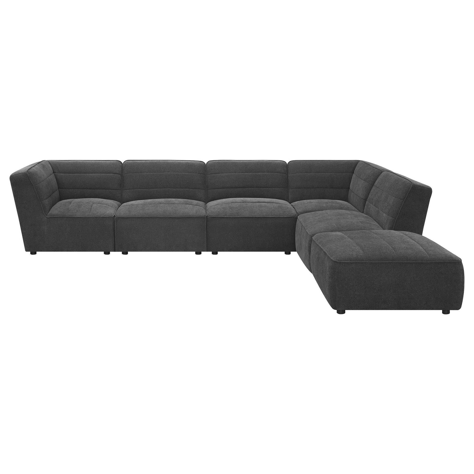  Coaster Furniture Sunny 552082 Upholstered Corner Chair - Dark Charcoal IMAGE 3