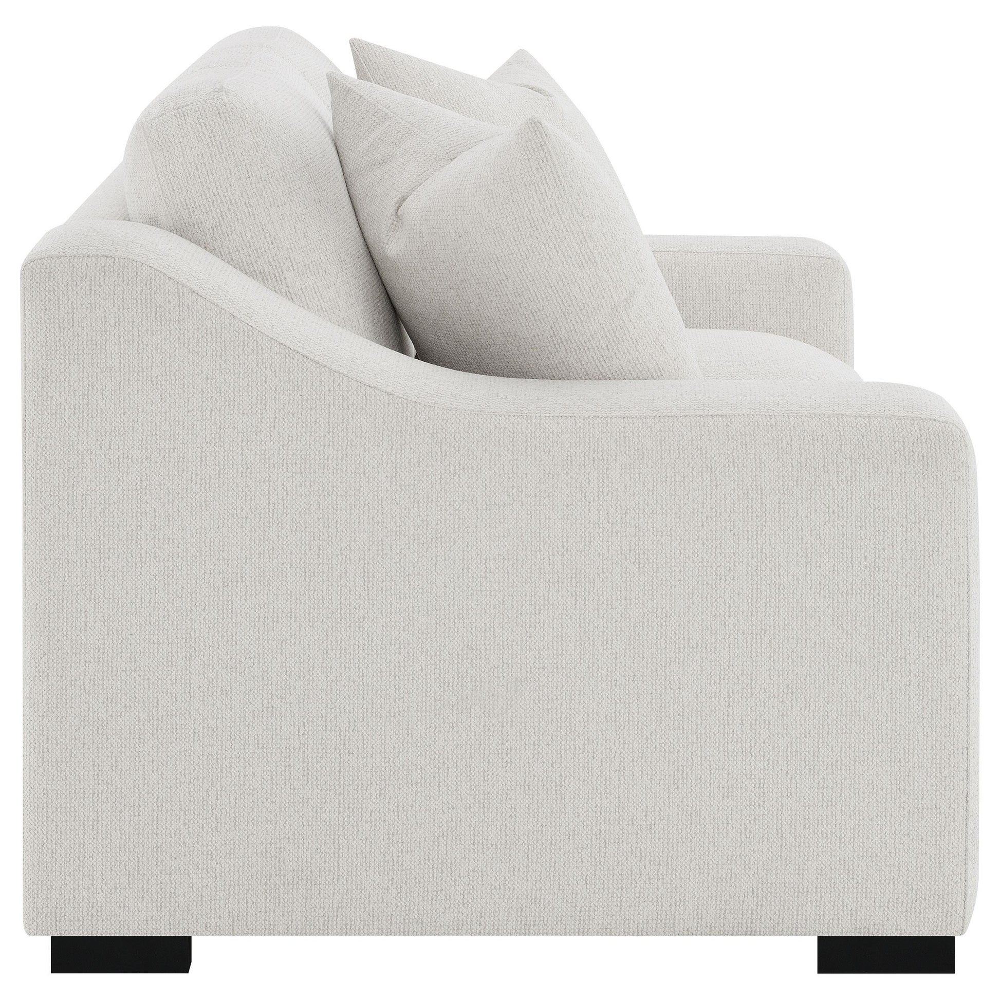  Coaster Furniture Ashlyn 552092 Fabric Upholstered Track Arm Loveseat - Sand IMAGE 12