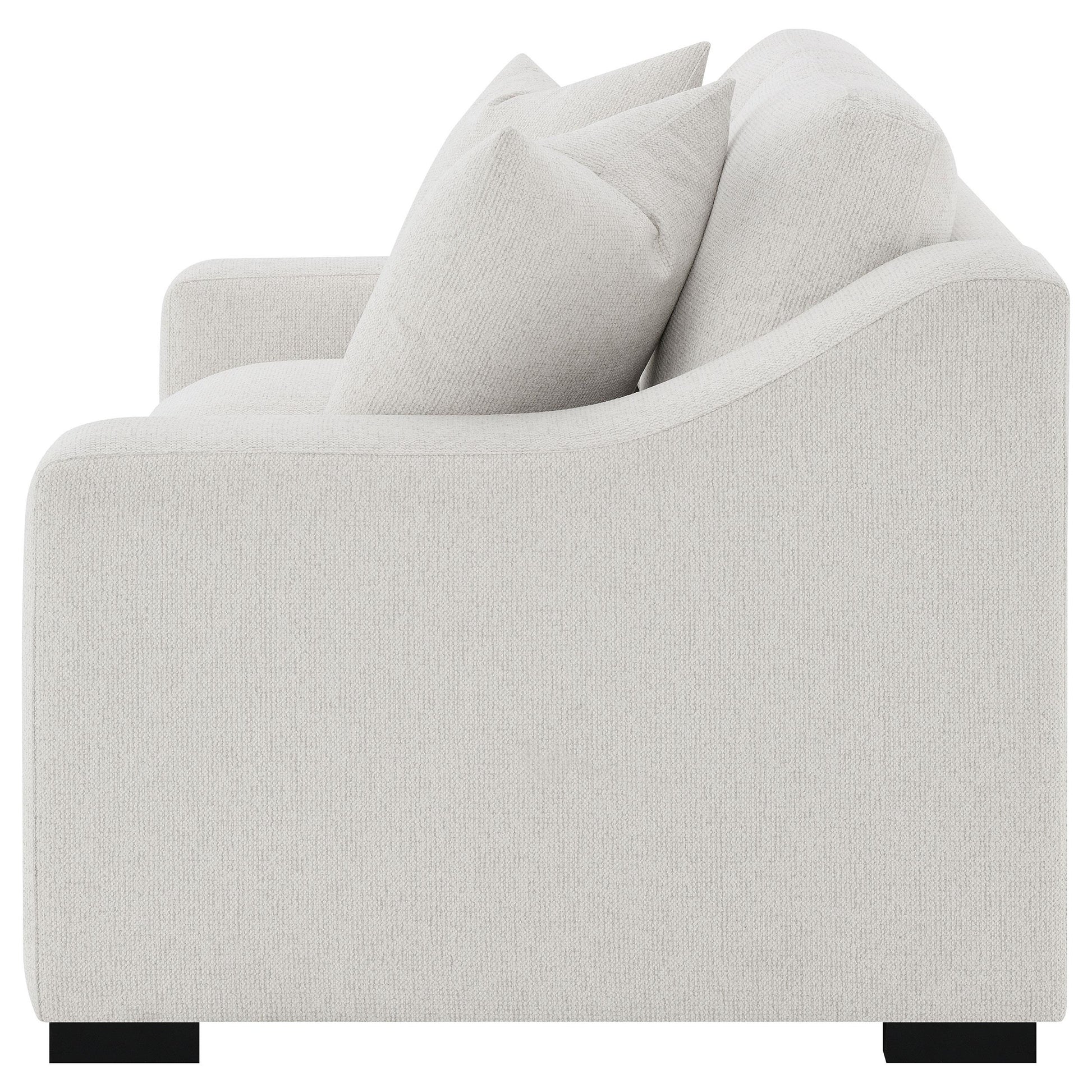  Coaster Furniture Ashlyn 552092 Fabric Upholstered Track Arm Loveseat - Sand IMAGE 3