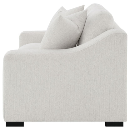  Coaster Furniture Ashlyn 552092 Fabric Upholstered Track Arm Loveseat - Sand IMAGE 3