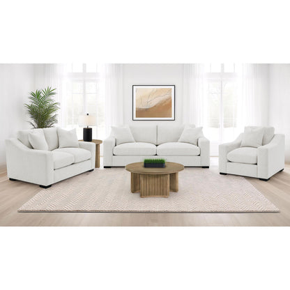  Coaster Furniture Ashlyn 552092 Fabric Upholstered Track Arm Loveseat - Sand IMAGE 8