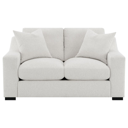  Coaster Furniture Ashlyn 552092 Fabric Upholstered Track Arm Loveseat - Sand IMAGE 9