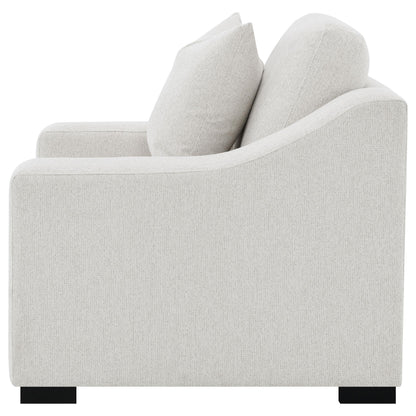  Coaster Furniture Ashlyn 552093 Fabric Upholstered Track Arm Accent Chair - Sand IMAGE 5