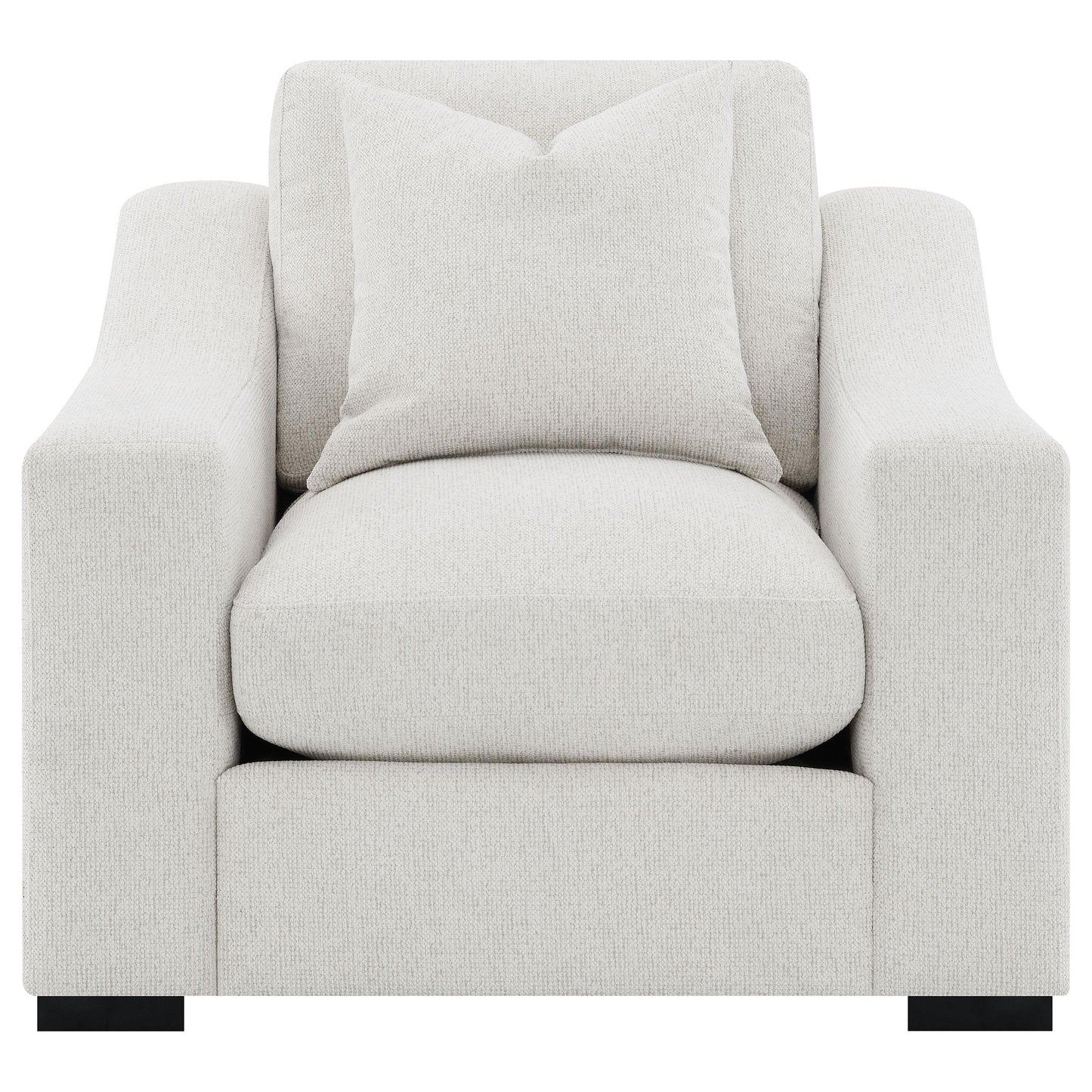  Coaster Furniture Ashlyn 552093 Fabric Upholstered Track Arm Accent Chair - Sand IMAGE 7