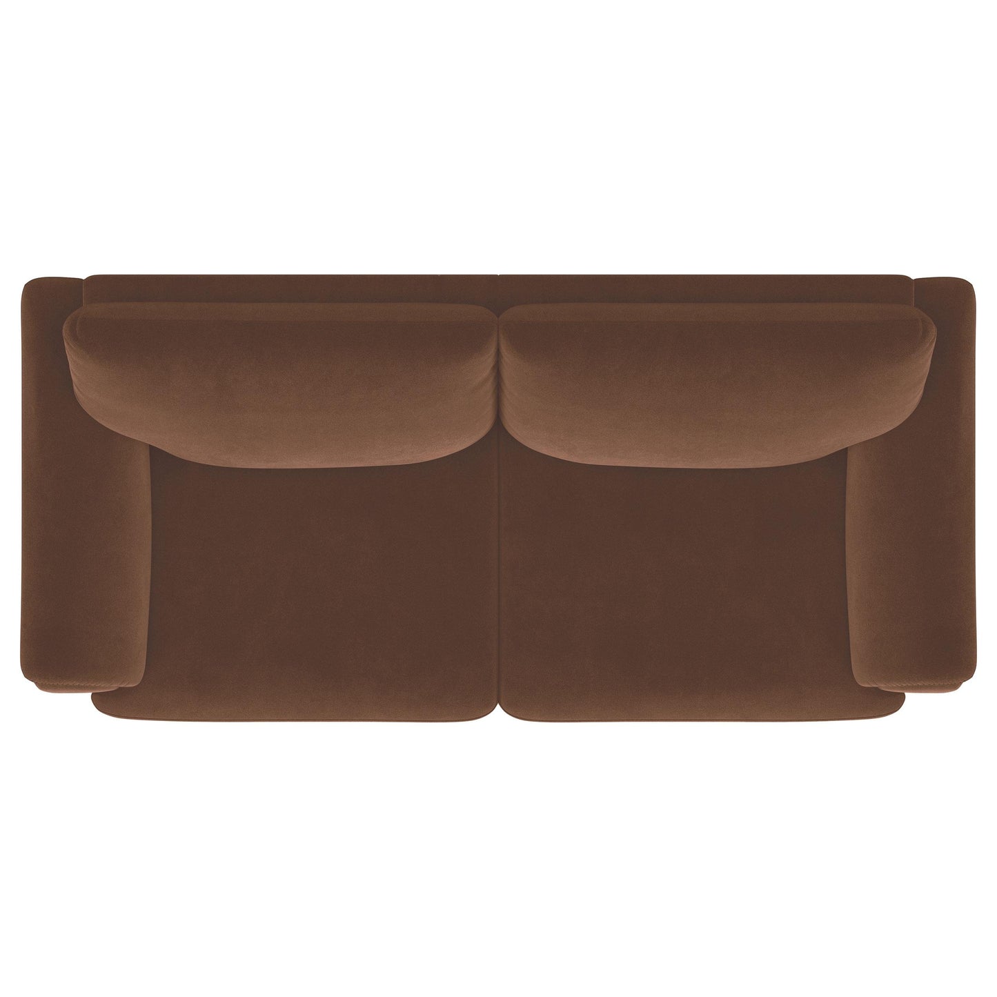  Coaster Furniture Selma 552101 Velvet Upholstered Crescent Arm Sofa - Rust IMAGE 12