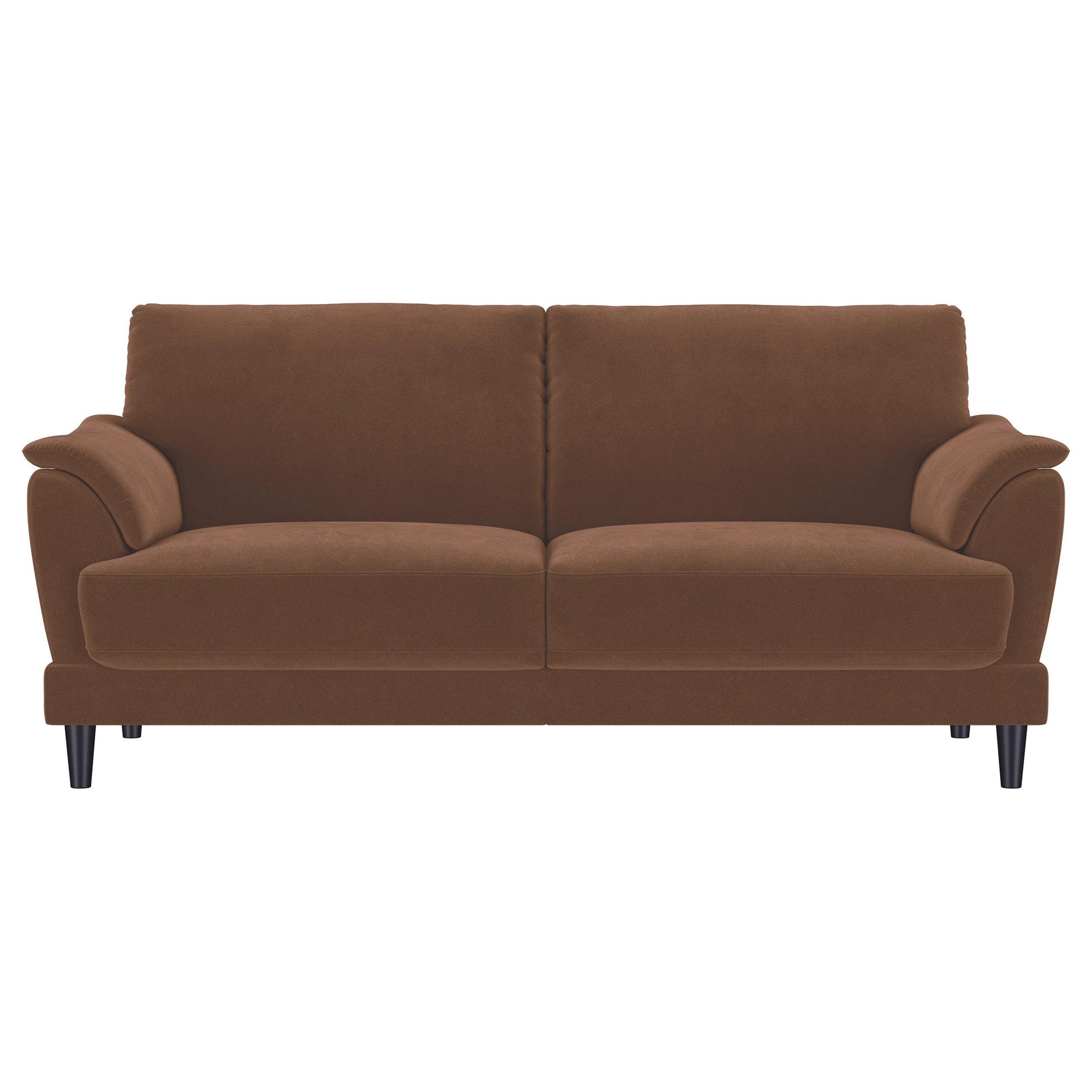  Coaster Furniture Selma 552101 Velvet Upholstered Crescent Arm Sofa - Rust IMAGE 5