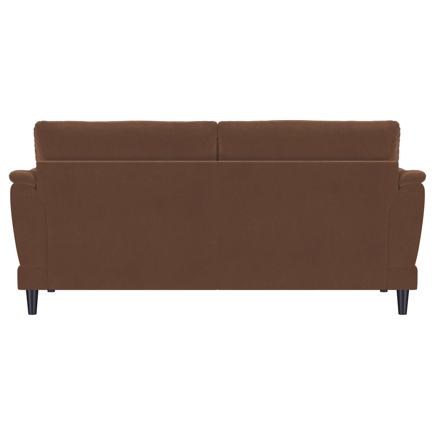 Coaster Furniture Selma 552101 Velvet Upholstered Crescent Arm Sofa - Rust IMAGE 6