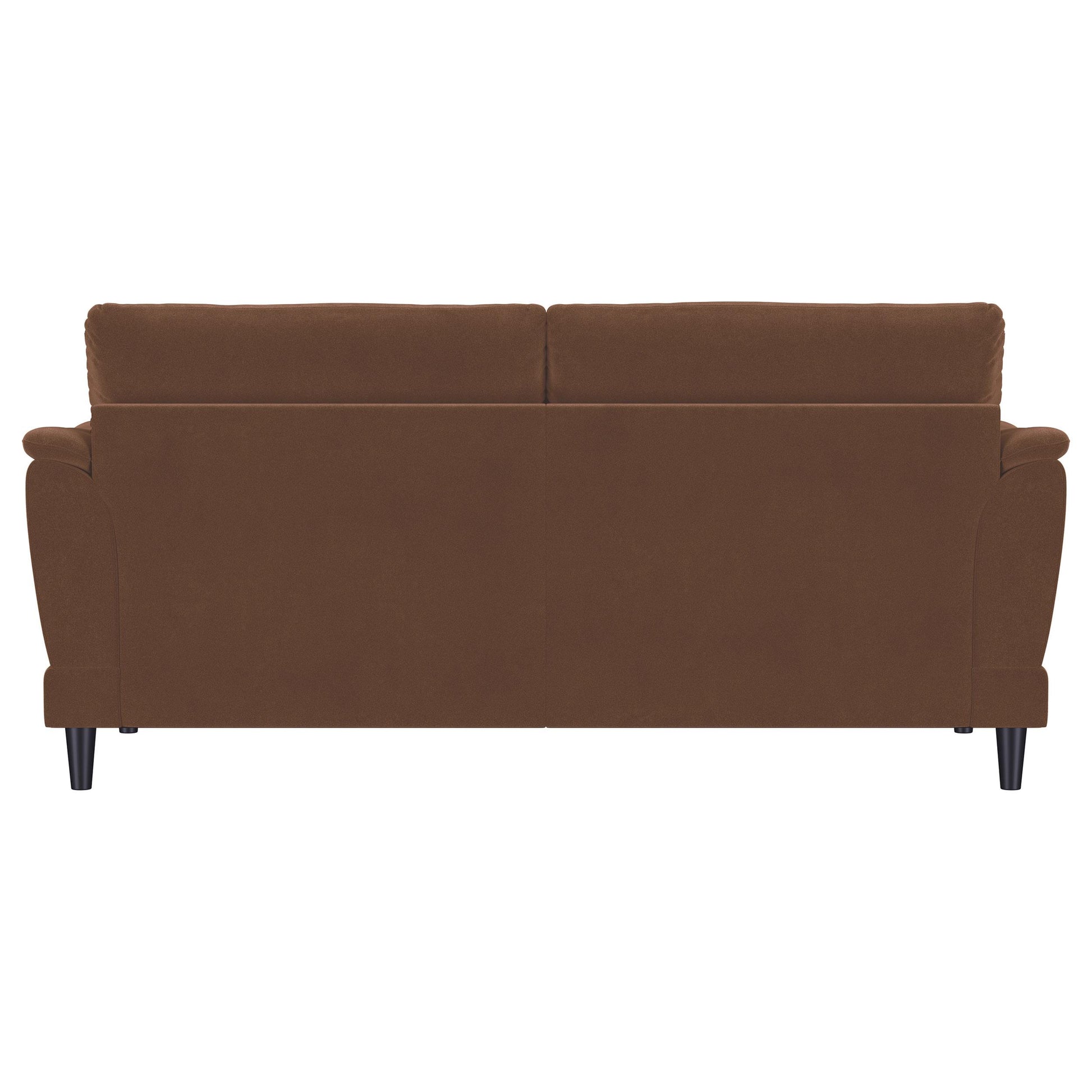  Coaster Furniture Selma 552101 Velvet Upholstered Crescent Arm Sofa - Rust IMAGE 6