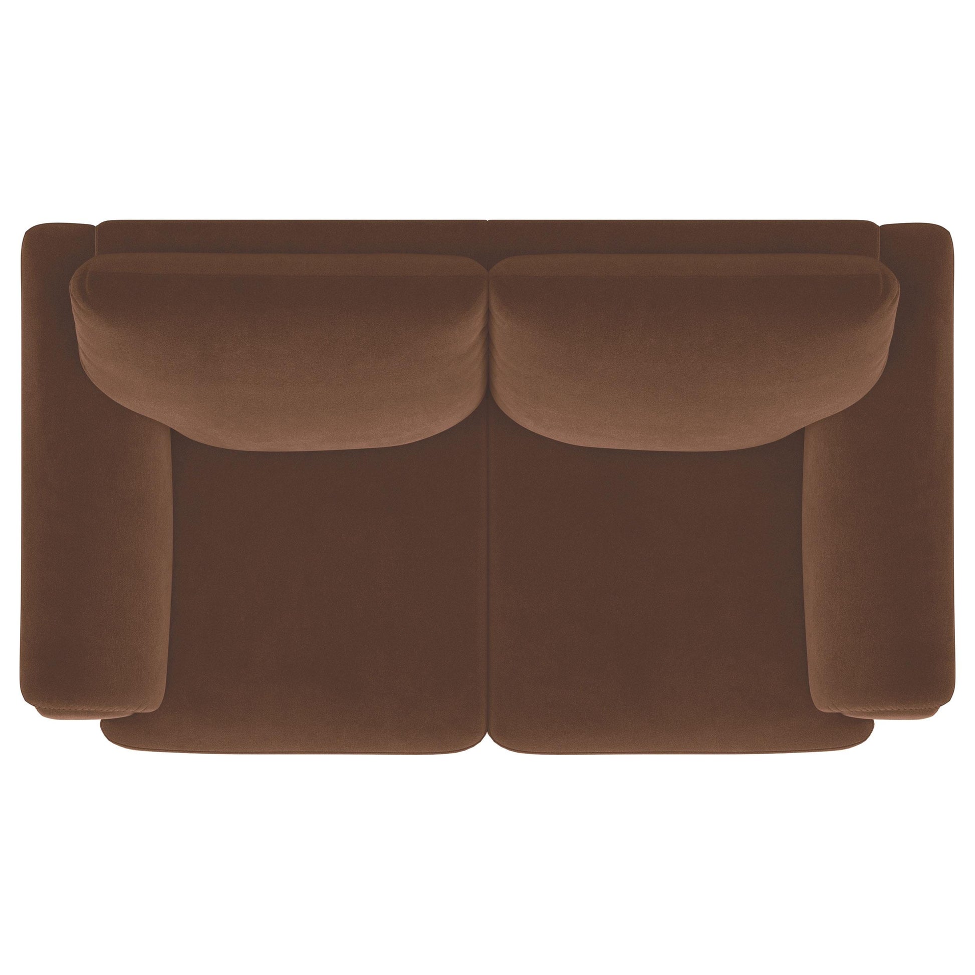  Coaster Furniture Selma 552102 Velvet Upholstered Crescent Arm Loveseat - Rust IMAGE 7
