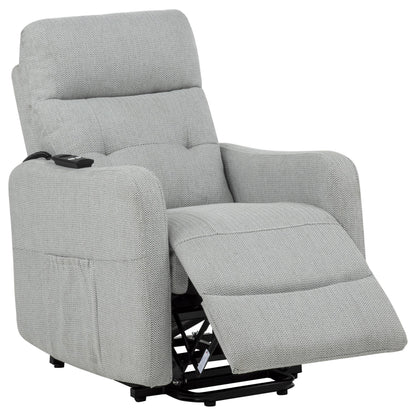  Coaster Furniture Dayes 600130P Upholstered Power Lift Recliner Chair - Light Grey IMAGE 13