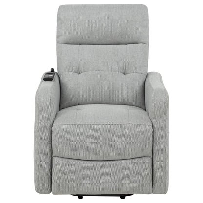  Coaster Furniture Dayes 600130P Upholstered Power Lift Recliner Chair - Light Grey IMAGE 6