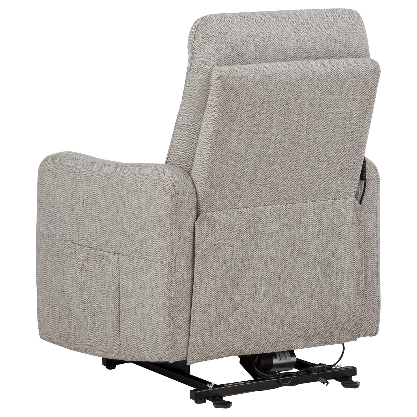  Coaster Furniture Dayes 600131P Upholstered Power Lift Recliner Chair - Taupe IMAGE 11